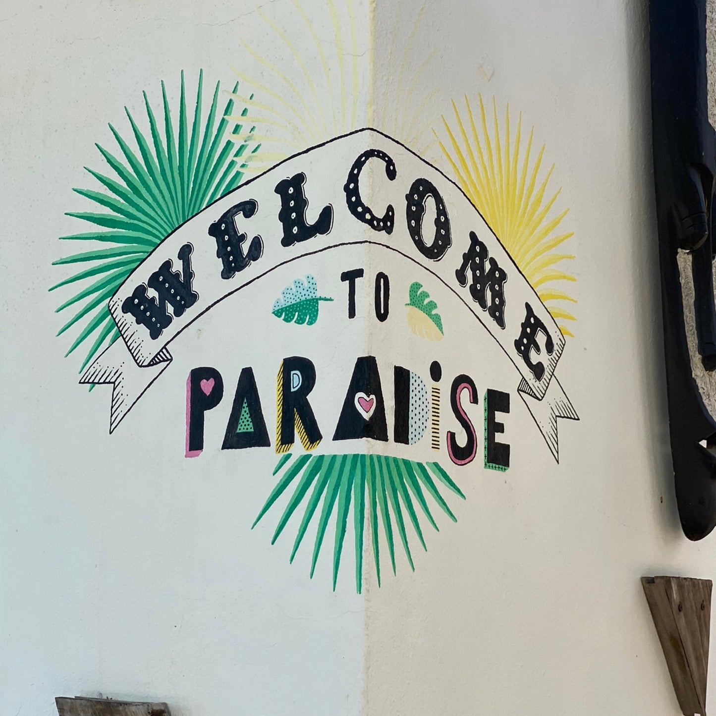 Welcome to Paradis Schriftzug (Coaching - entdecke deine Projektor Magie)