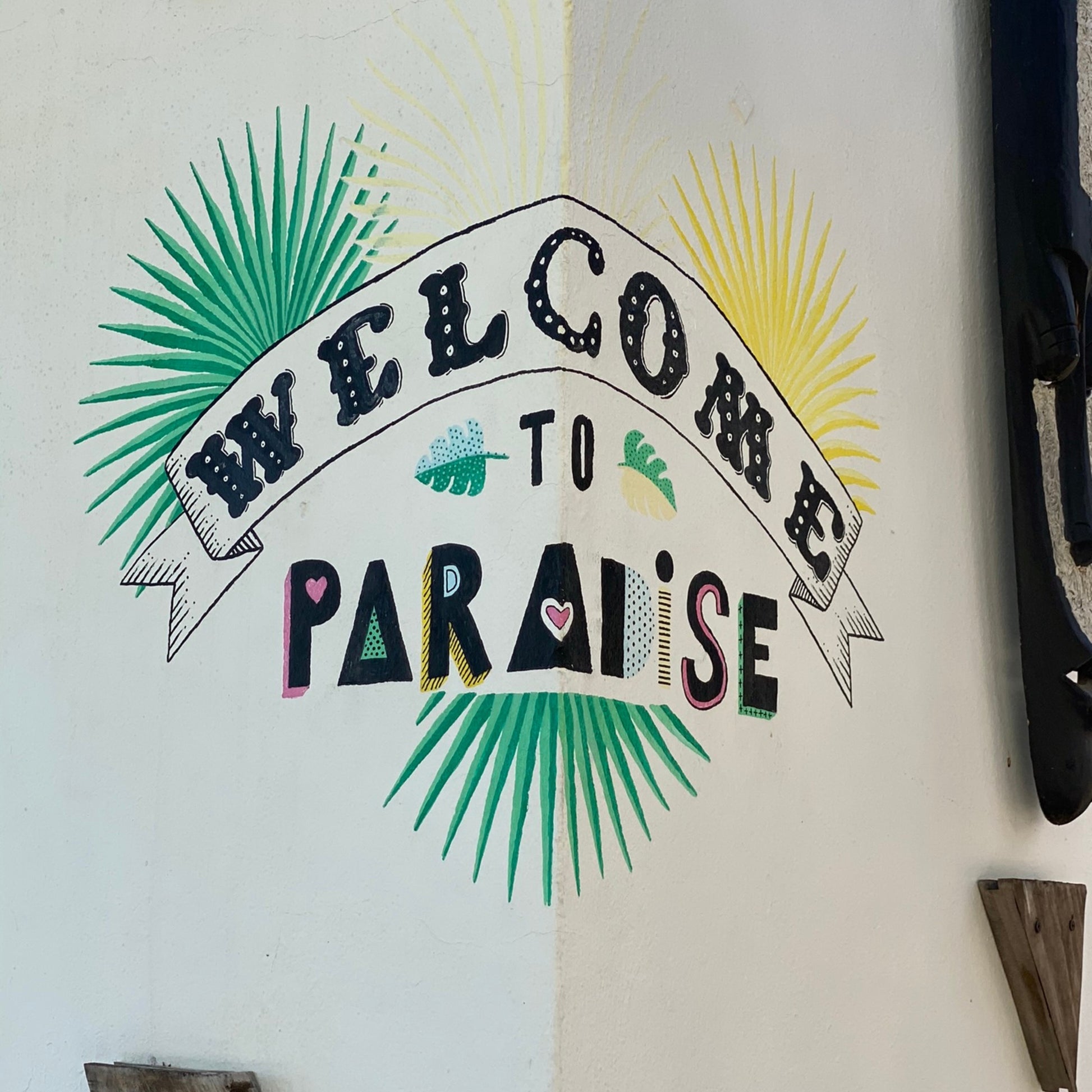 Welcome to Paradis Schriftzug (Coaching - entdecke deine Projektor Magie)